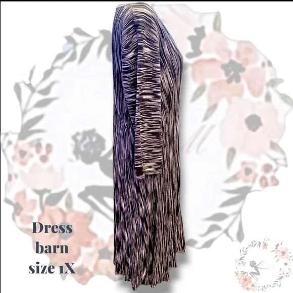 Dressbarn Black and White Women's Knit Sweater Dress 1X - Picture 2 of 6